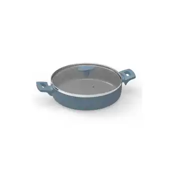 Netto Marken-Discount Michelino Alythia Servierpfanne mit Glasdeckel - 28 cm in Blau Angebot