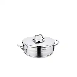 Netto Marken-Discount Korkmaz Astra2 Low Casserole 26 x 8,5 cm - 4,5 L, Edelstahl-Kochtopf m Angebot