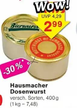 Wiglo Wunderland Hausmacher Dosenwurst Angebot