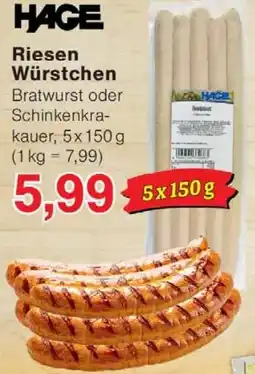 Wiglo Wunderland HAGE Riesen Würstchen Angebot
