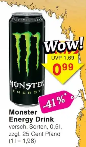 Wiglo Wunderland Monster Energy Drink Angebot