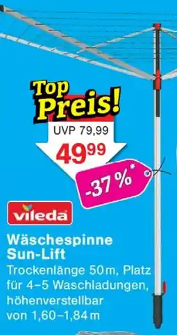 Wiglo Wunderland vileda Wäschespinne Sun-Lift Angebot