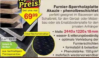 Wiglo Wunderland Furnier-Sperrholzplatte Akazie - phenolbeschichtet Angebot