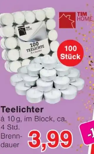 Wiglo Wunderland TIM HOME Teelichter Angebot
