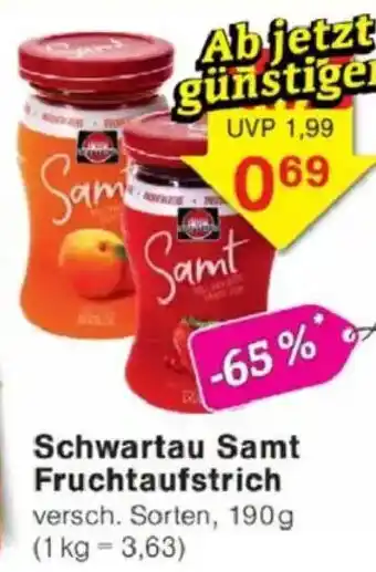 Jawoll Schwartau Samt Fruchtaufstrich Angebot