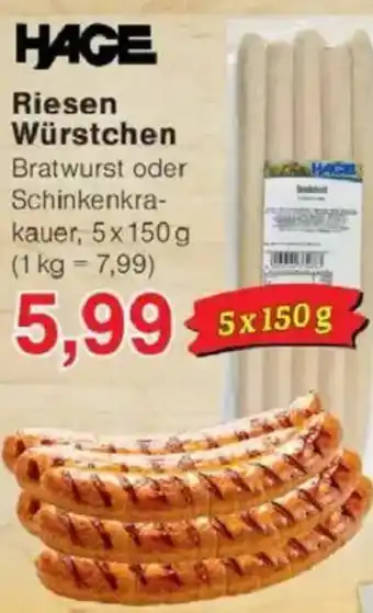Jawoll HAGE Riesen Würstchen Angebot