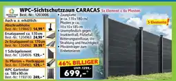 Norma WPC-Sichtschutzzaun CARACAS 5x Element + 6x Pfosten Angebot