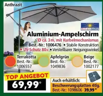 Norma Aluminium- Ampelschirm Angebot
