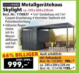 Norma Metallgerätehaus Skylight Angebot