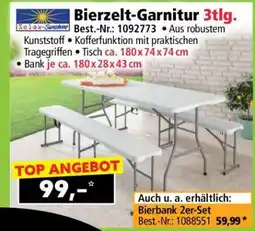 Norma Bierzelt-Garnitur 3tlg Angebot