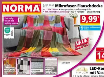 Norma bella casa Mikrofaser-Flauschedecke Angebot