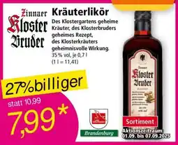 Norma Zinnaer Kloster Bruder Kräuterlikör Angebot