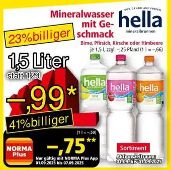Norma Mineralwasser mit Geschmack Angebot
