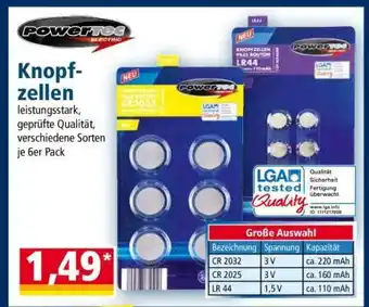 Norma Knopfzellen Angebot