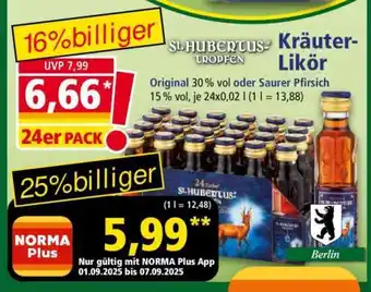 Norma St. Hubertus Tropfen Kräuter-Likör Angebot