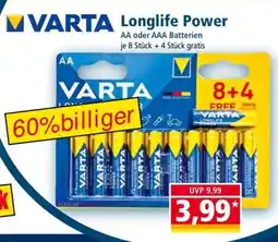Norma Varta Longlife Power Angebot