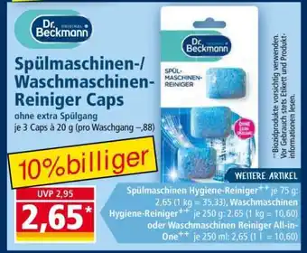 Norma Spülmaschinen-/ Waschmaschinen-Reiniger Caps Angebot