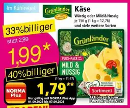 Norma Grünländer Käse Angebot
