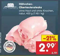 Netto Marken-Discount Hähnchen Oberkeulensteaks Angebot