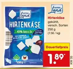 Netto Marken-Discount Hirtenkäse Angebot