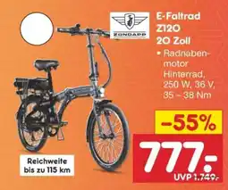 Netto Marken-Discount E-Faltrad Z120 20 Zoll Angebot