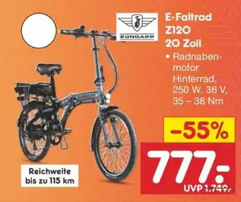Netto Marken-Discount E-Faltrad Z120 20 Zoll Angebot