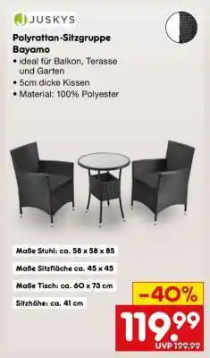 Netto Marken-Discount Polyrattan-Sitzgruppe Bayamo Angebot