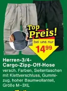 Jawoll Herren-3/4- Cargo-Zipp-Off-Hose Angebot