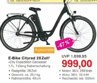 Jawoll E-Bike Cityrad 28 Zoll Angebot