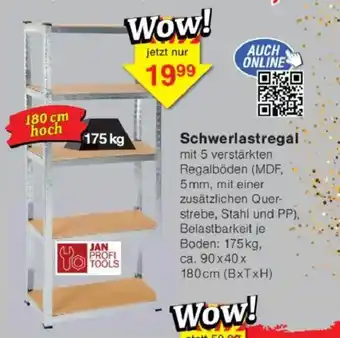 Jawoll Schwerlastregal JAN PROFI TOOLS Angebot