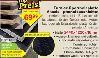 Jawoll Furnier-Sperrholzplatte Akazie - phenolbeschichtet Angebot