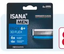 Rossmann Isana men Pace 6+ 3D Flex Rasierklingen Angebot