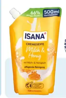 Rossmann Isana Seife im Nachfüllbeutel Angebot