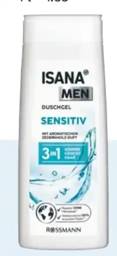 Rossmann Isana men 5in1 Duschgel Blue Sensation Angebot
