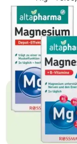 Rossmann Altapharma Magnesium 500 Depot Angebot