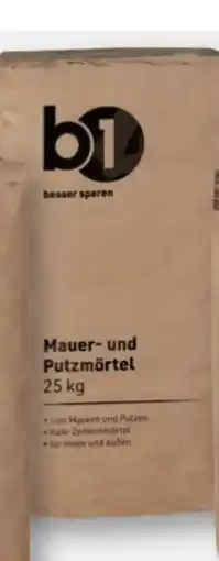 B1 Discount Baumarkt B1 Mauer-Putzmörtel Angebot