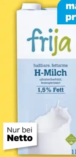 NETTO Frija Fettarme H-Milch Angebot