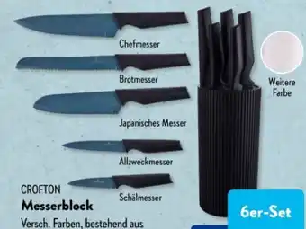 Aldi Süd Crofton Messerblock-Set 6-tlg Angebot