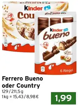 CAP Markt Ferrero Bueno oder Country Angebot