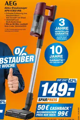 Expert Aeg akku staubsauger ap61cb21rs Angebot
