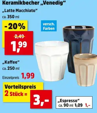 Thomas Philipps Keramikbecher 'venedig' Angebot