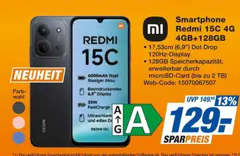 Expert Mi smartphone redmi 15c 4g 4gb+128gb Angebot
