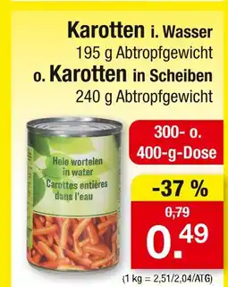 Zimmermann Karotten i. wasser Angebot