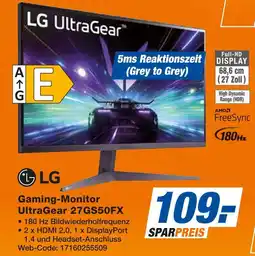 Expert Lg gaming-monitor ultragear 27gs50fx Angebot