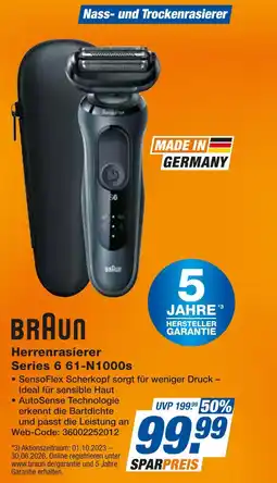 Expert Braun herrenrasierer series 6 61-n1000s Angebot