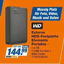 Expert Wd externe hdd-festplatte elements portable Angebot
