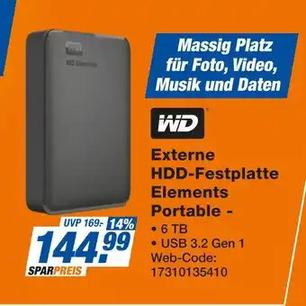 Expert Wd externe hdd-festplatte elements portable Angebot