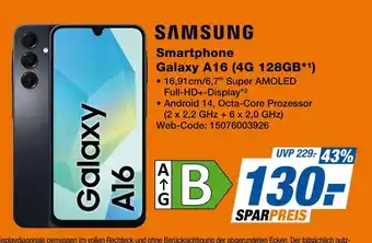 Expert Samsung smartphone galaxy a16 (4g 128gb) Angebot