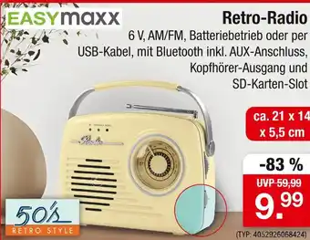 Zimmermann Easymaxx retro-radio Angebot