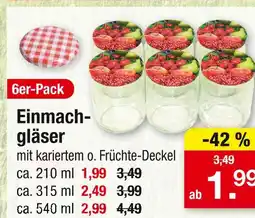 Zimmermann Einmachgläser Angebot